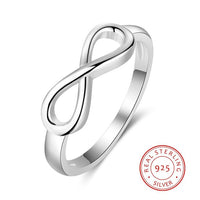 925 Sterlingsilber Infinity Love Knot Ring