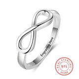 925 Sterlingsilber Infinity Love Knot Ring