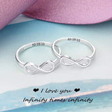 925 Sterlingsilber Infinity Love Knot Ring